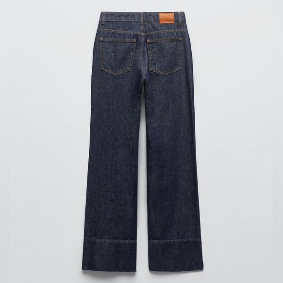 Zara Set - Golden Button Blazer Denim & High Rise Front Sean Z1975 Jeans - Picture 15 of 16